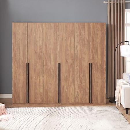 Manhattan Comfort Lee Wardrobe Closet 1.0 in Golden Brown, 3PK 3-WC001-GB